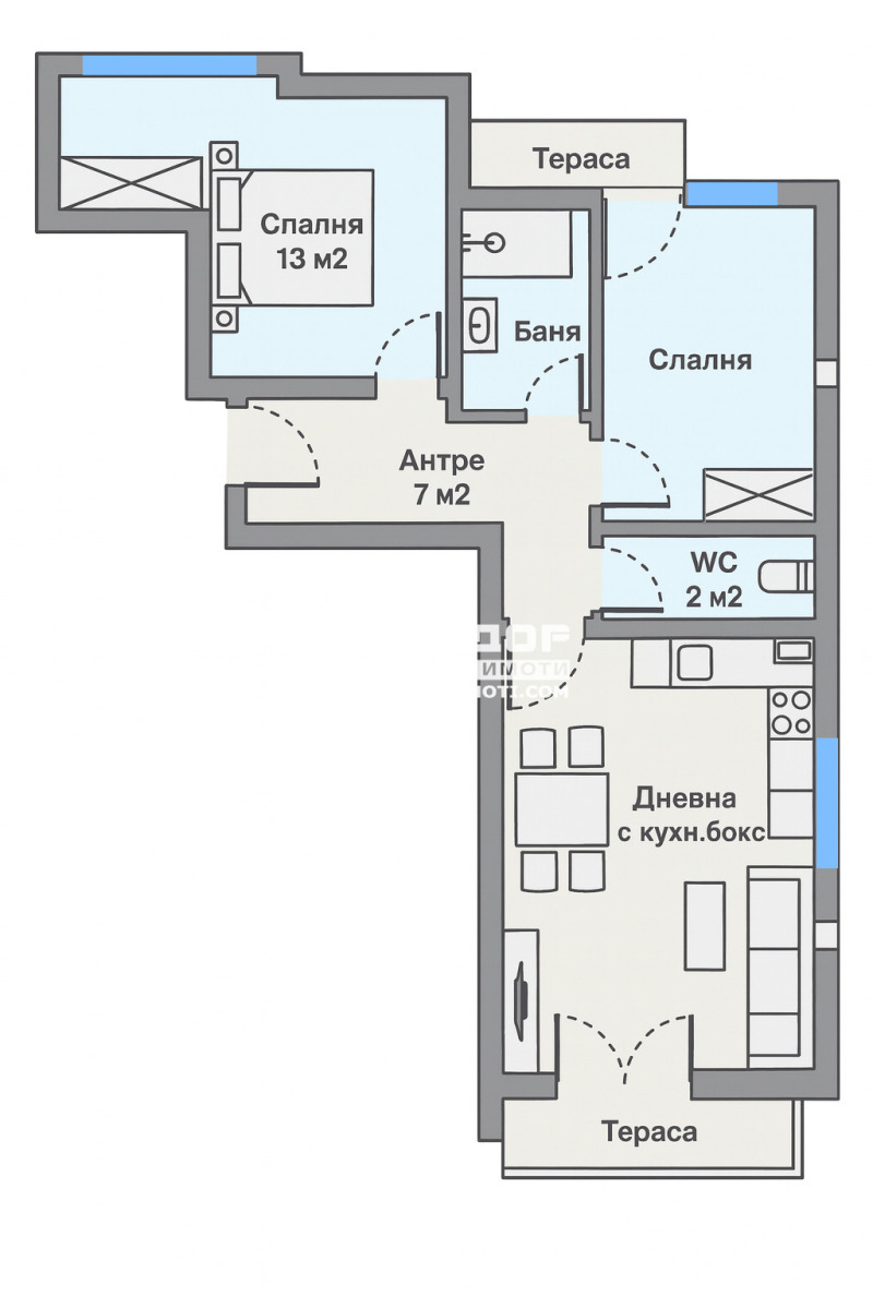 À venda  2 quartos Plovdiv , Komatevo , 85 m² | 41590273 - imagem [2]
