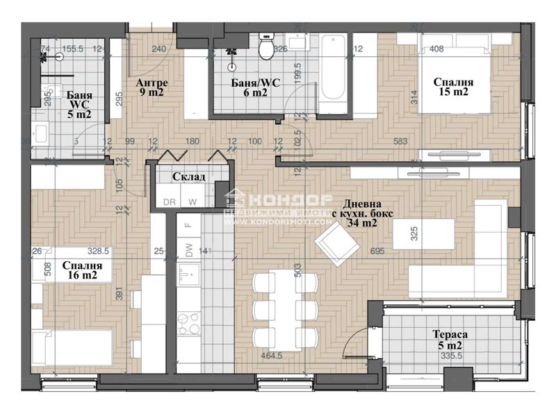 En venta  2 dormitorios Plovdiv , Tsentar , 129 metros cuadrados | 89773693 - imagen [2]