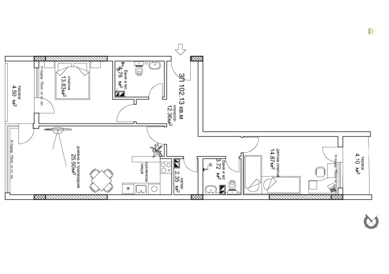Продава  3-стаен град Пловдив , Съдийски , 125 кв.м | 80394307 - изображение [7]