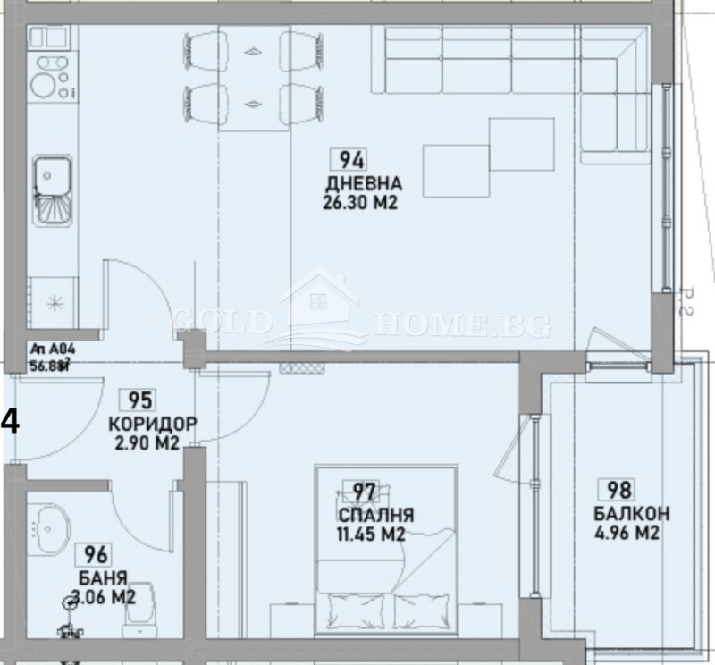 Продава 2-СТАЕН, гр. Пловдив, Южен, снимка 2 - Апартаменти - 53366949