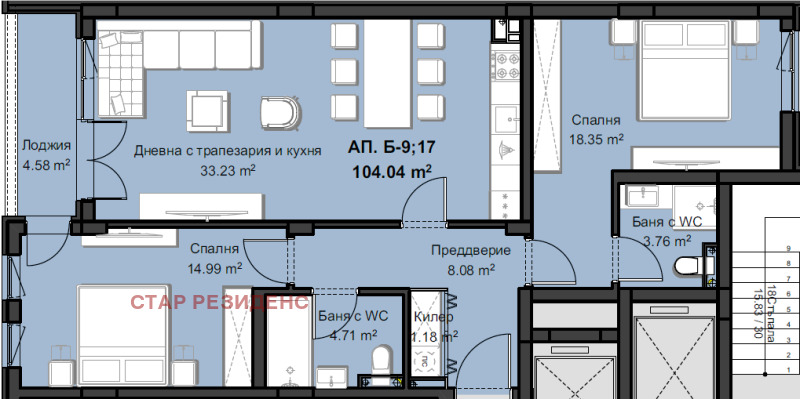 Eladó  2 hálószobás Plovdiv , Hristo Smirnenski , 129 négyzetméter | 68145853 - kép [8]