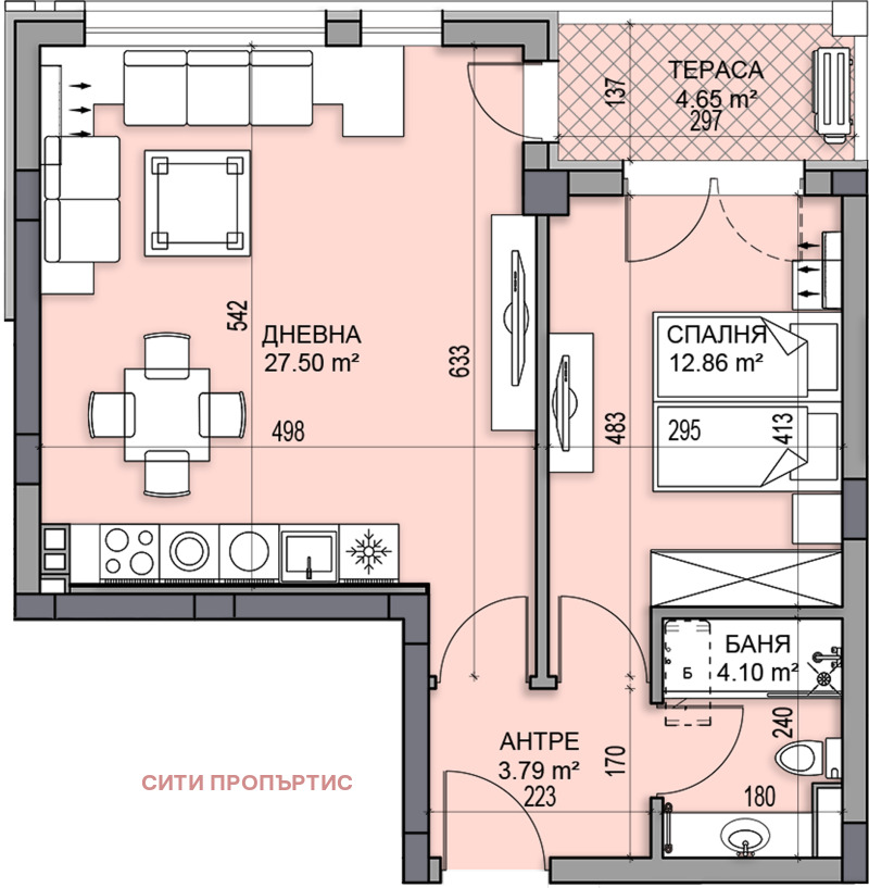 Продава 2-СТАЕН, гр. Пловдив, Гагарин, снимка 1 - Aпартаменти - 47182250