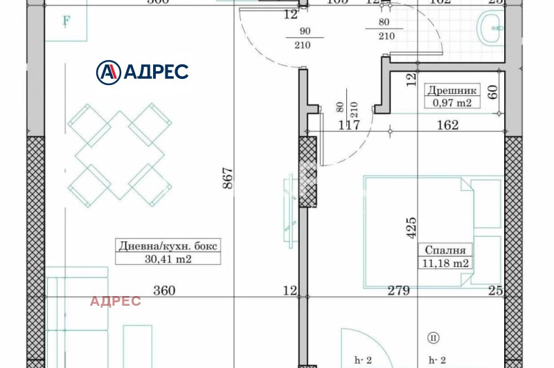 Na prodej  1 ložnice Varna , Levski 1 , 73 m2 | 55241673 - obraz [2]