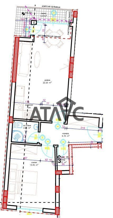 Продава  2-стаен, град Пловдив, Кършияка •  156 354 € • ID 78541438 — holmes.bg - [1] 