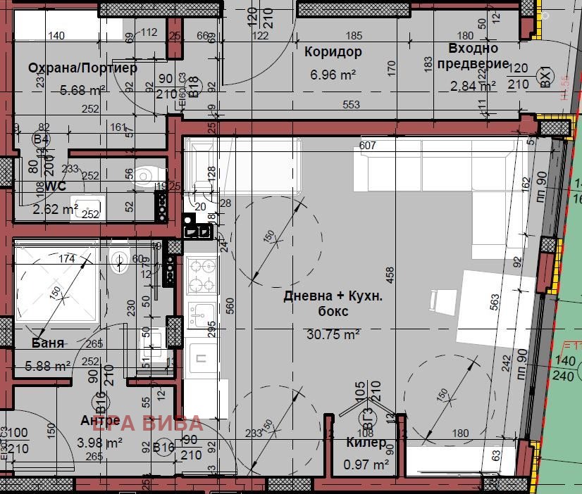 Продава 1-СТАЕН, гр. Варна, Изгрев, снимка 3 - Апартаменти - 54329019