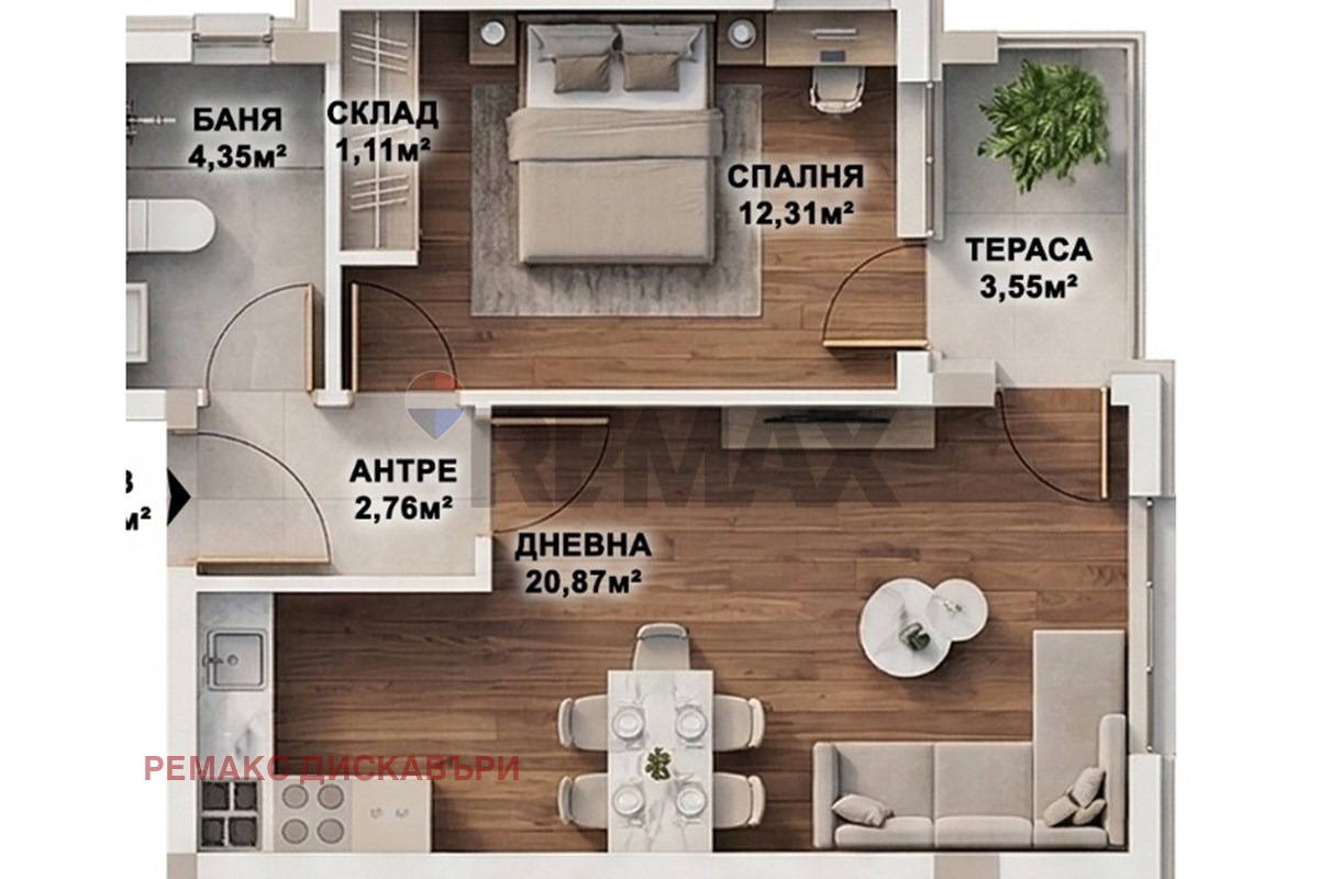Продава 2-СТАЕН, гр. Пловдив, Коматево