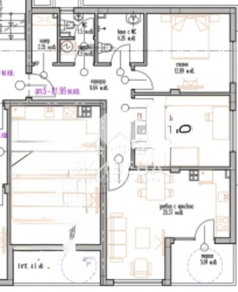 Myytävänä  2 makuuhuonetta Varna , m-t Dolna Traka , 90 neliömetriä | 62458960 - kuva [3]