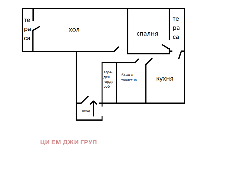 Продается  1 спальня область Кюстендил , Бобов дол , 72 кв.м | 86567843