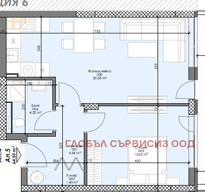 Продава 2-СТАЕН, гр. София, Зона Б-5, снимка 2 - Aпартаменти - 48354399