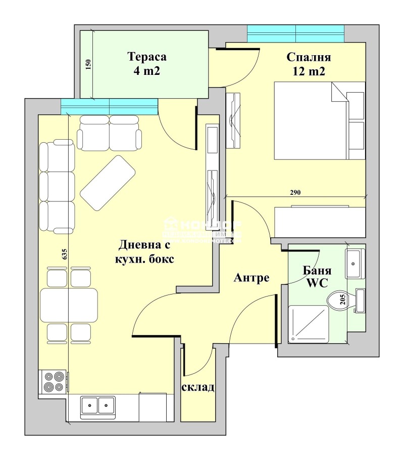 Продава 2-СТАЕН, гр. Пловдив, Христо Смирненски, снимка 12 - Апартаменти - 53504696