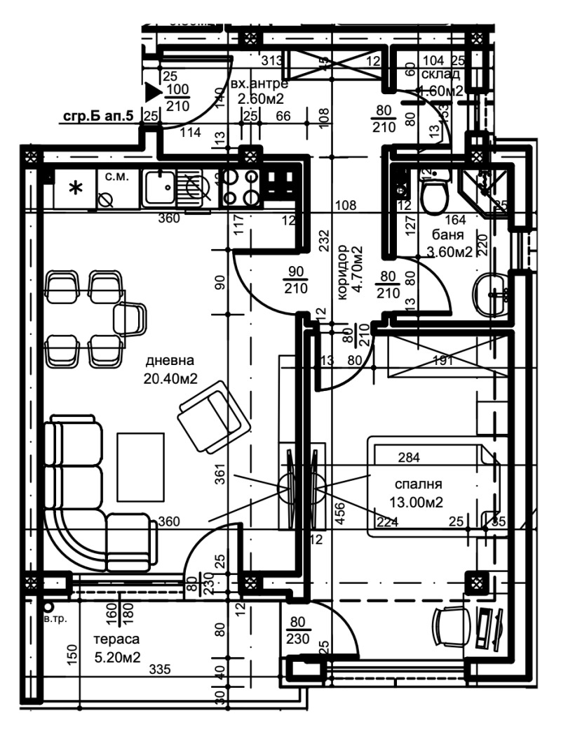 Продава  2-стаен град Пловдив , Беломорски , 70 кв.м | 55298677 - изображение [2]