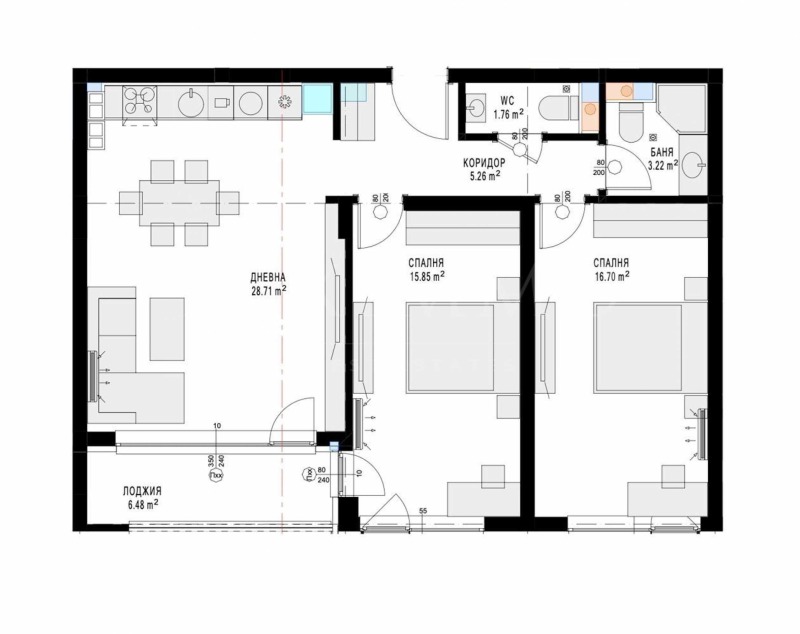 Te koop  2 slaapkamers Sofia , Slavija , 109 m² | 59092237 - afbeelding [15]