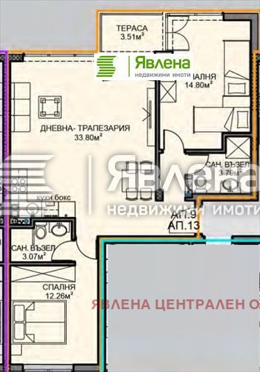 На продаж  2 спальні София , Обеля 2 , 99 кв.м | 98616670