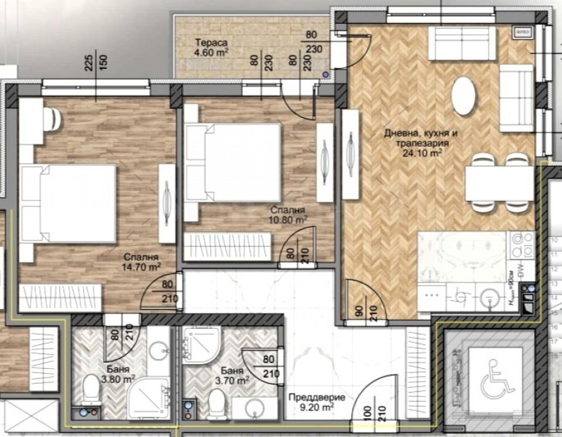 Продава 3-СТАЕН, гр. София, Овча купел, снимка 2 - Апартаменти - 53525037