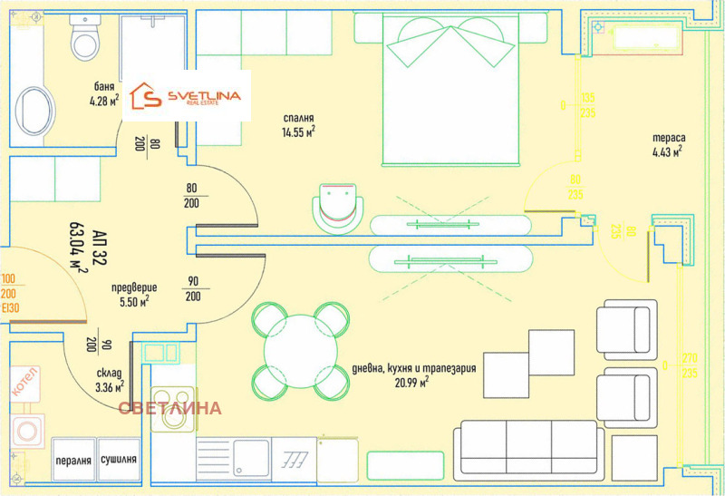 Продава 2-СТАЕН, гр. София, Малинова долина, снимка 7 - Апартаменти - 53589756