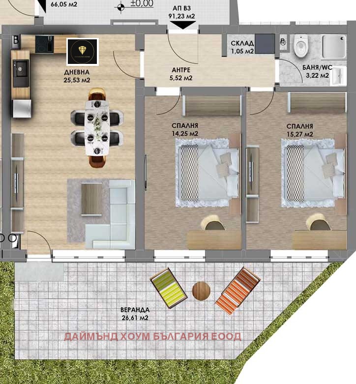 Продава 3-СТАЕН, гр. Пловдив, Христо Смирненски, снимка 2 - Aпартаменти - 48377440