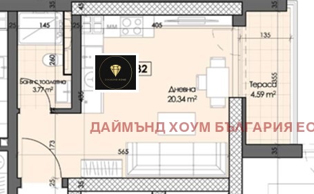 In vendita  Studio Plovdiv , Gagarin , 44 mq | 68232412 - Immagine [2]