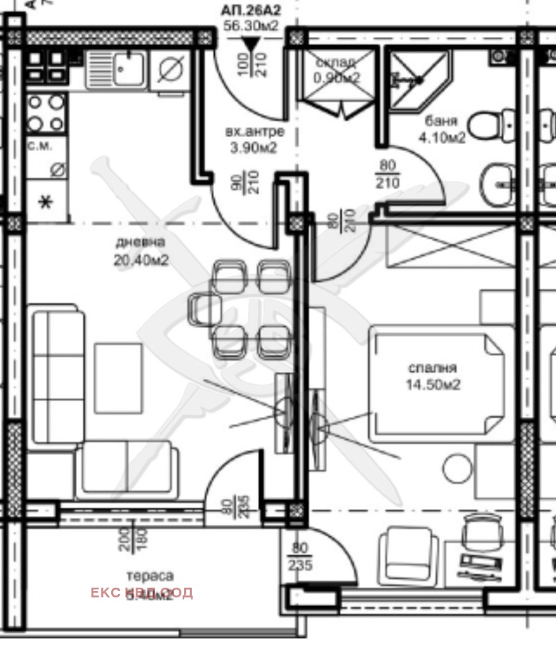 Продава 2-СТАЕН, гр. Пловдив, Южен, снимка 3 - Апартаменти - 52638240
