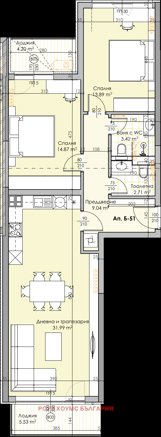 Eladó  2 hálószobás Plovdiv , Karsijaka , 121 négyzetméter | 57027363 - kép [2]