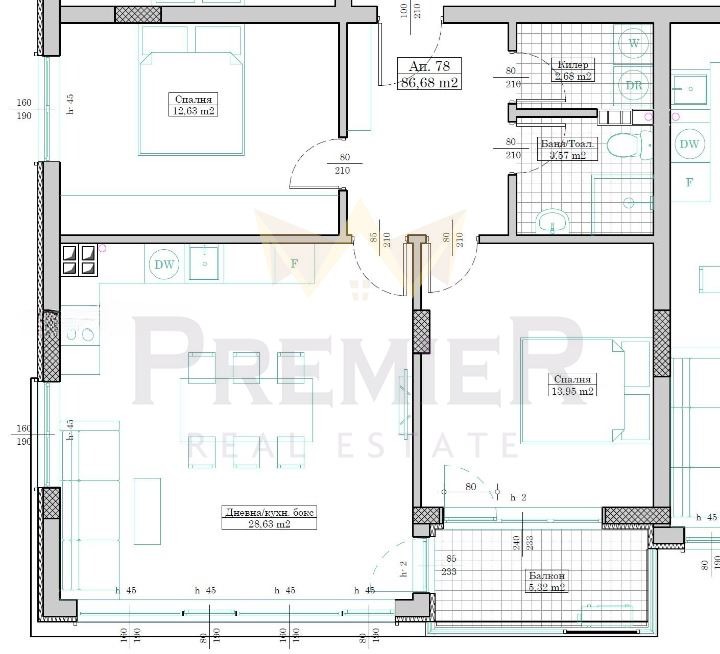 Myytävänä  2 makuuhuonetta Varna , Pobeda , 98 neliömetriä | 27364438 - kuva [6]