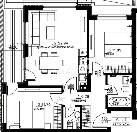 Продава 3-СТАЕН, гр. София, Малинова долина, снимка 12 - Апартаменти - 54351352