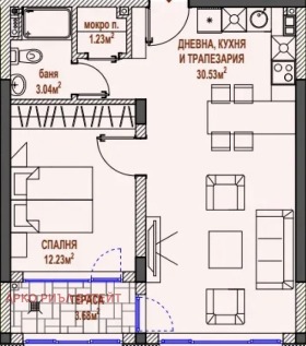 1 slaapkamer Ljulin 4, Sofia 3