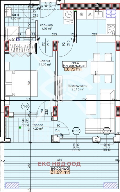 Til salg  1 soveværelse Plovdiv , Trakiya , 69 kvm | 94809805