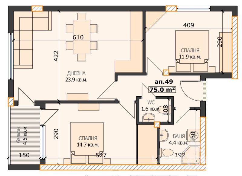 Продава  3-стаен град Варна , Левски 1 , 87 кв.м | 68442254 - изображение [7]