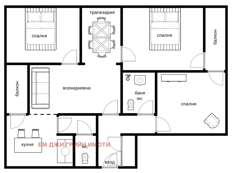 Продава МНОГОСТАЕН, гр. София, Център, снимка 2 - Апартаменти - 52988611
