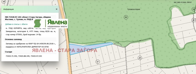 Продава ПАРЦЕЛ, с. Тулово, област Стара Загора, снимка 3 - Парцели - 52709956