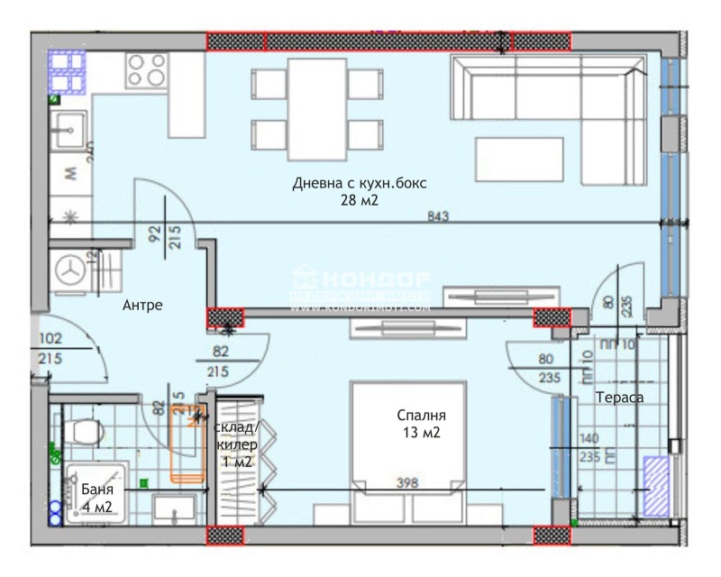 Te koop  1 slaapkamer Plovdiv , Trakija , 72 m² | 60612432 - afbeelding [2]