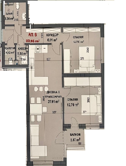 На продаж  2 спальні Стара Загора , Аязмото , 98 кв.м | 59056672 - зображення [3]