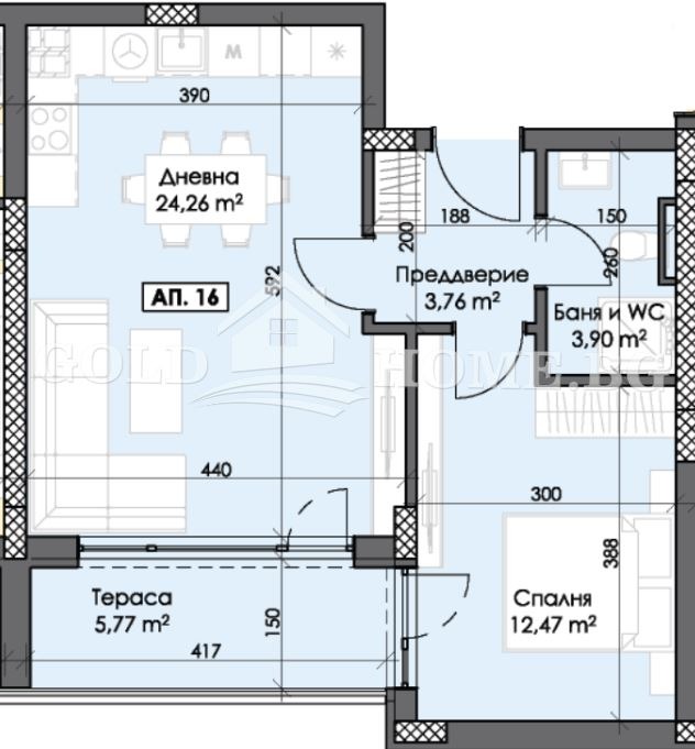 Til salg  1 soveværelse Plovdiv , Trakiya , 66 kvm | 88319457 - billede [6]