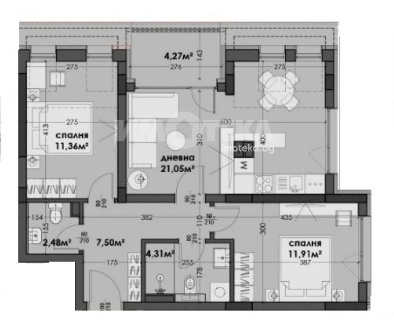 Na prodej  2 ložnice Varna , Izgrev , 97 m2 | 47934125 - obraz [5]