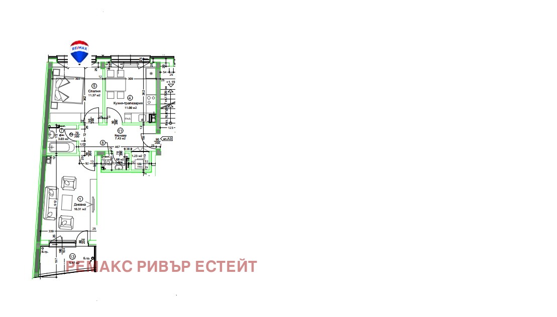 Продава 2-СТАЕН, гр. Русе, Център, снимка 2 - Апартаменти - 49628742