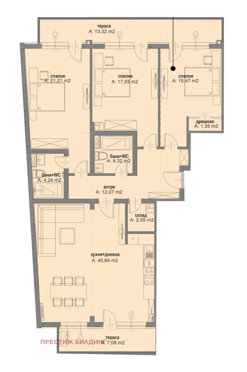 Продава 4-СТАЕН, гр. София, Овча купел, снимка 4 - Апартаменти - 44068115
