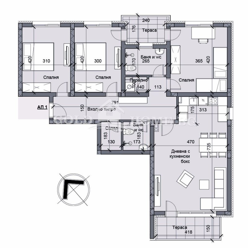 Продава 4-СТАЕН, гр. Пловдив, Беломорски, снимка 9 - Апартаменти - 53589894