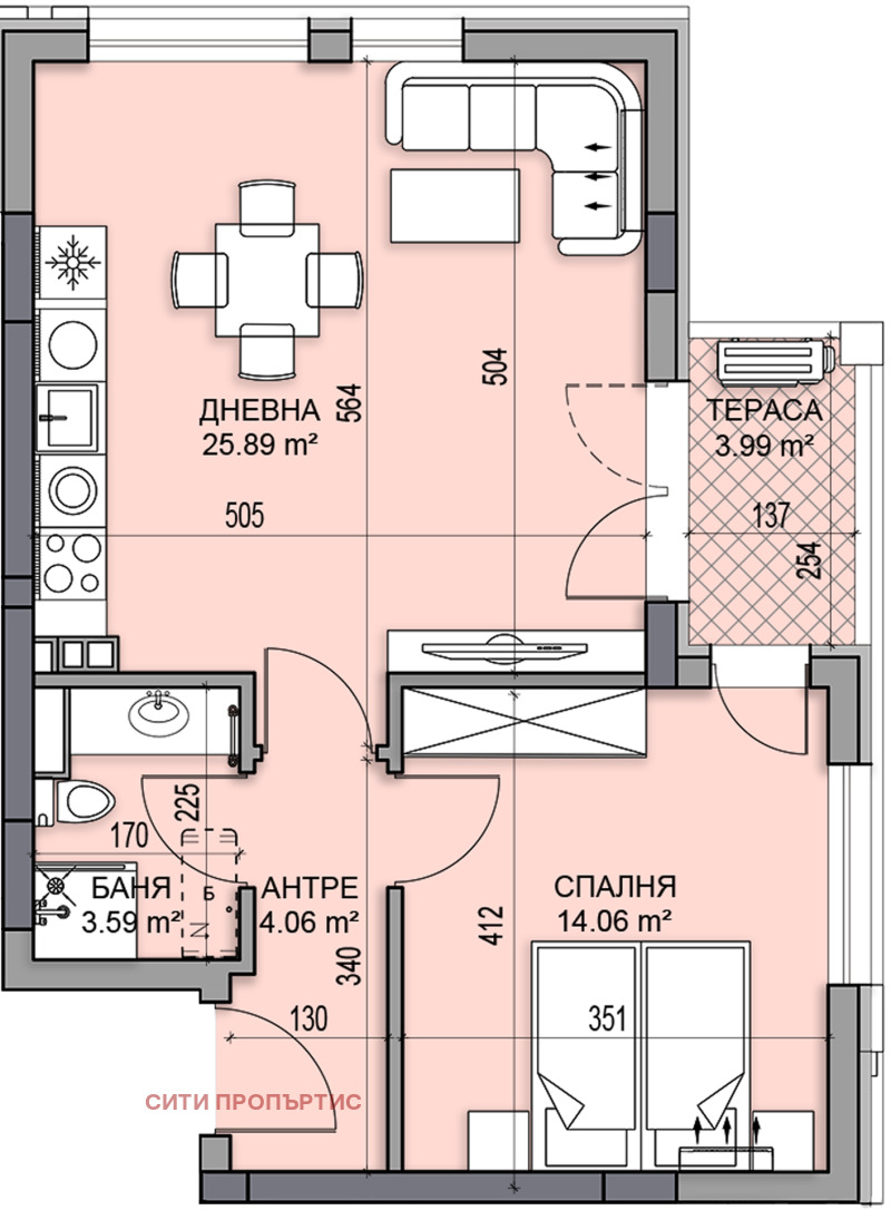 À venda  1 quarto Plovdiv , Gagarin , 73 m² | 30195362 - imagem [9]