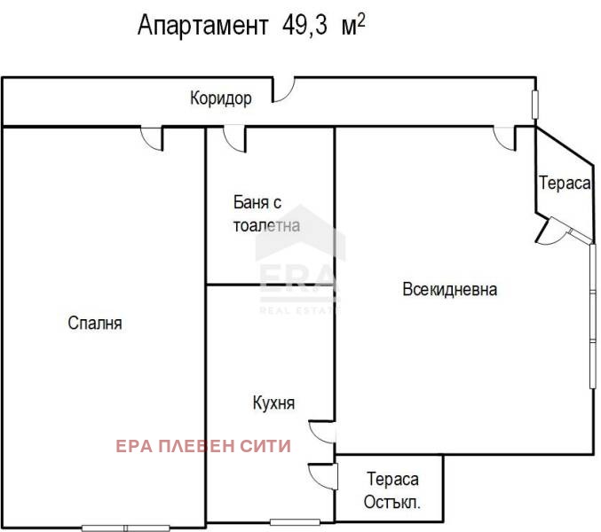 Продава 2-СТАЕН, гр. Плевен, 9-ти квартал, снимка 5 - Aпартаменти - 48291222