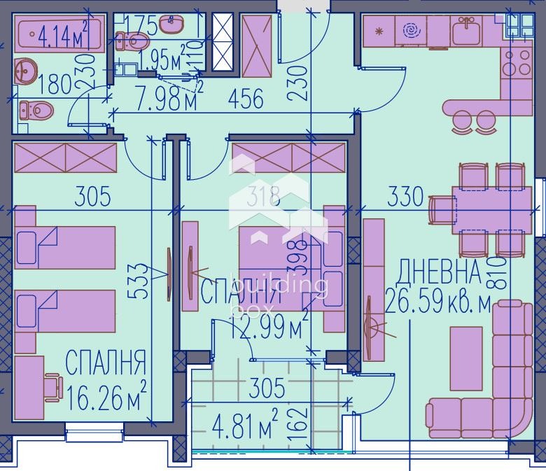 Продава 3-СТАЕН, гр. Пловдив, Тракия, снимка 2 - Апартаменти - 55189610