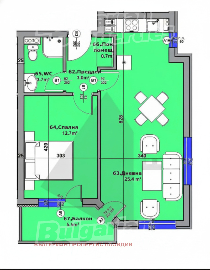 Продава 2-СТАЕН, гр. Пловдив, Беломорски, снимка 5 - Апартаменти - 53073582