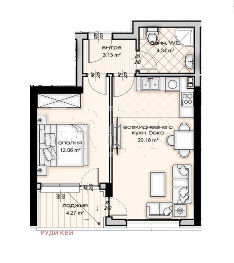 Продается  1 спальня Варна , Кайсиева градина , 65 кв.м | 73279564 - изображение [2]