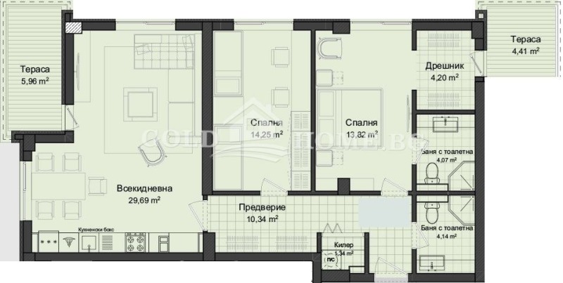 Продава 3-СТАЕН, гр. Пловдив, Гагарин, снимка 10 - Апартаменти - 53498204
