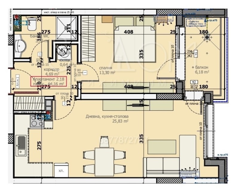 Продава 2-СТАЕН, гр. Стара Загора, Опълченски, снимка 2 - Aпартаменти - 48957408