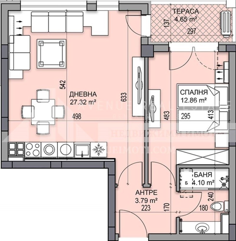 For Sale  1 bedroom Plovdiv , Gagarin , 73 sq.m | 69078956 - image [2]