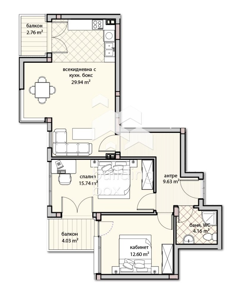 Na prodej  2 ložnice Varna , Vladislav Varnenčik 1 , 111 m2 | 96707764 - obraz [2]