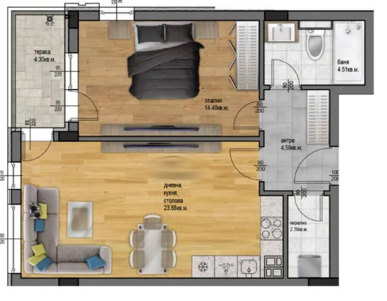 Продава  2-стаен град Пловдив , Остромила , 75 кв.м | 97929283 - изображение [2]