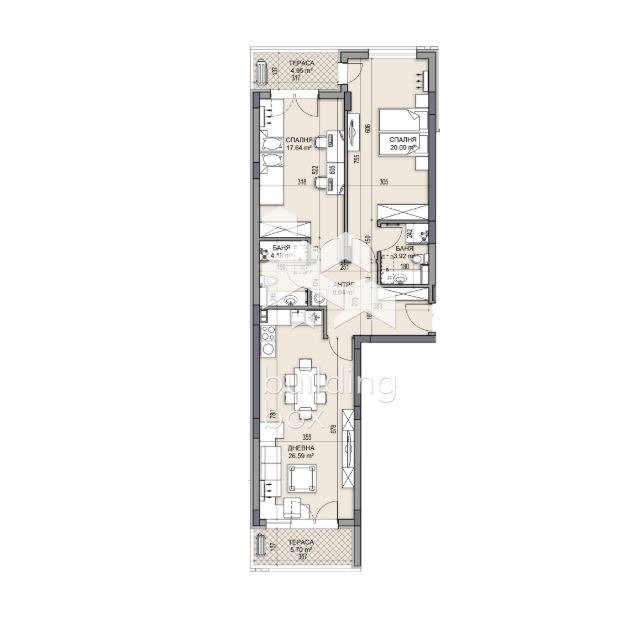 Til salg  2 soveværelser Plovdiv , Gagarin , 125 kvm | 96158686 - billede [2]