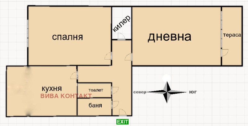 Te koop  1 slaapkamer Varna , Mladost 1 , 61 m² | 70102084 - afbeelding [2]