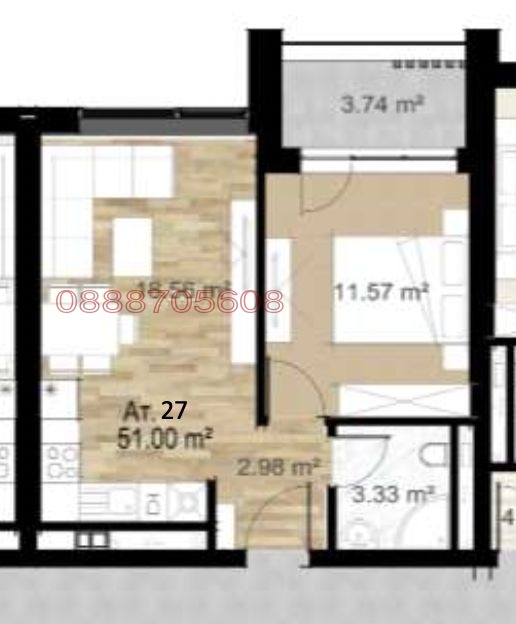 Продава 2-СТАЕН, гр. София, Сердика, снимка 5 - Апартаменти - 52629170